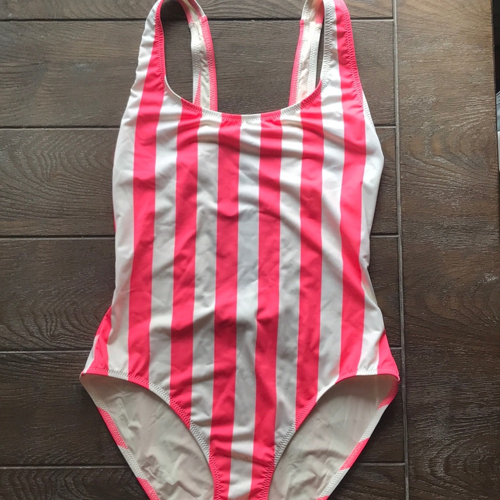 Solid and striped one-piece